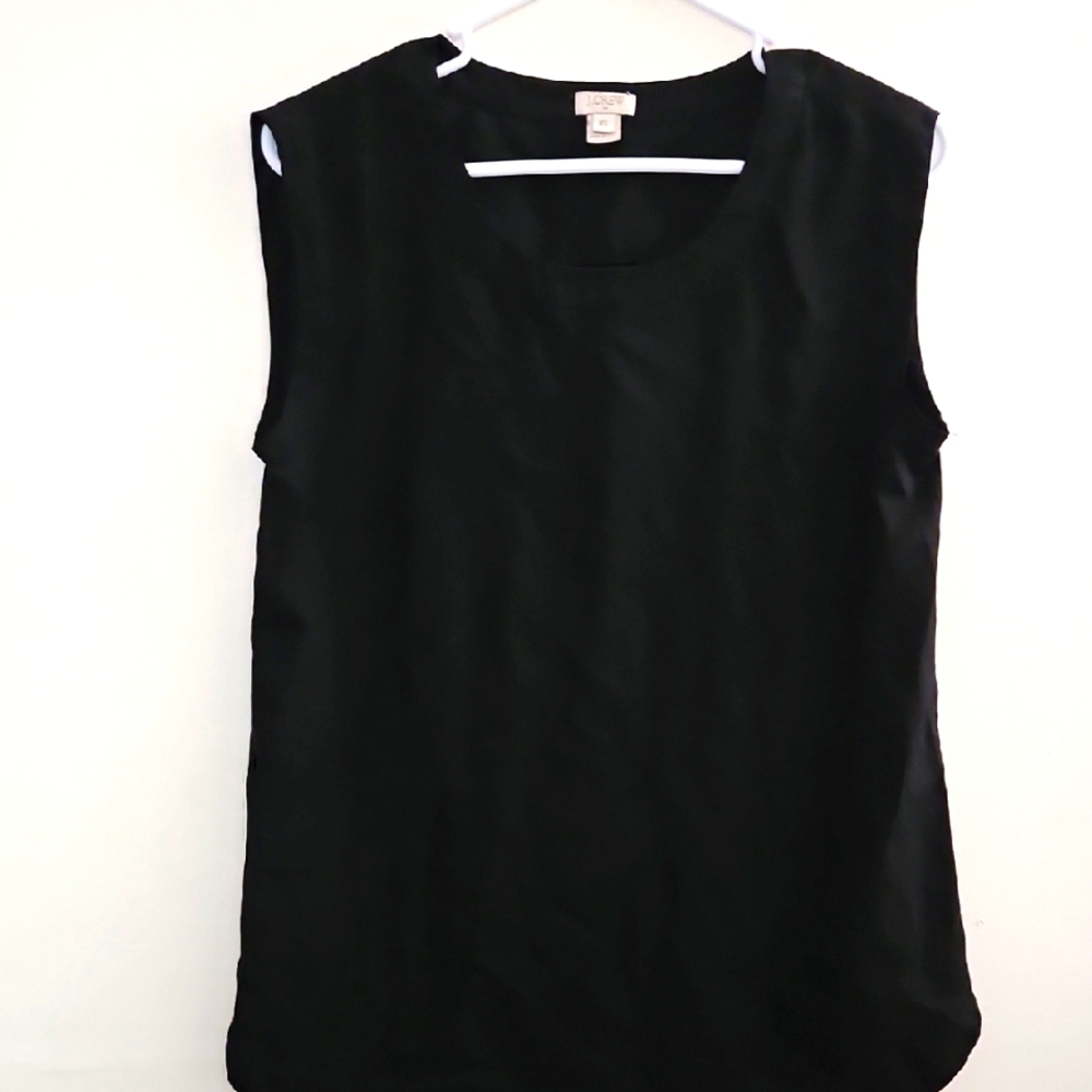 XS J. Crew‎ Black Boxy Sleeveless Tank Top